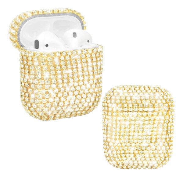 Diamond Case for Apple Airpods 1/2 with Carabiner