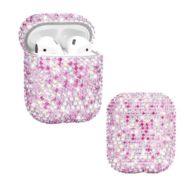 Diamond Case for Apple Airpods 1/2 with Carabiner