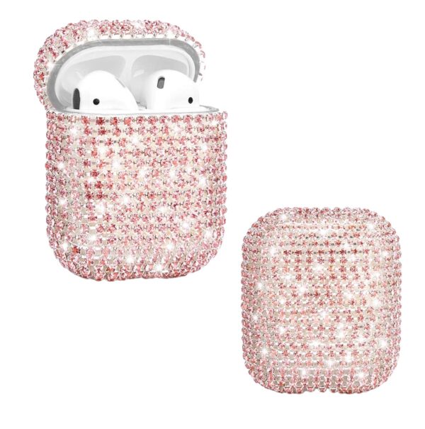 Diamond Case for Apple Airpods 1/2 with Carabiner