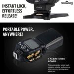 Commander Electronic Flash for Canon DSLR EOS Rebel T7, SL3, 4000D, 850D, 80D, 90D, 6D Mark II, 5D Mark IV, EOS R, RP, R5, R6, R7, R8, R10, R100, M200,M50 Mark II, M6, M5 Fully Automatic Speedlite E-TTL